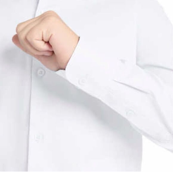 Boys Kenneth Cole Reaction White Long Sleeve Button Front Dress Shirt Size 20 - Picture 8 of 8